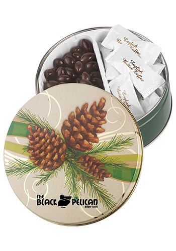 Customized Collector Tins with English Butter Toffee & Dark Choc Almonds