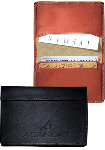 Bulk Fire Island Sueded Full-Grain Leather Business Card Cases