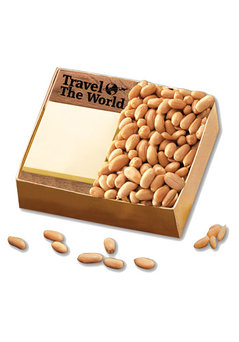 Customized Walnut Post-it Note Holders with Choice Virginia Peanuts