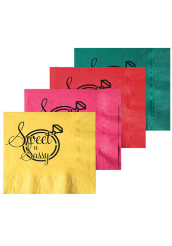 Customized Deep-Tone Colored 2-Ply Beverage Napkins