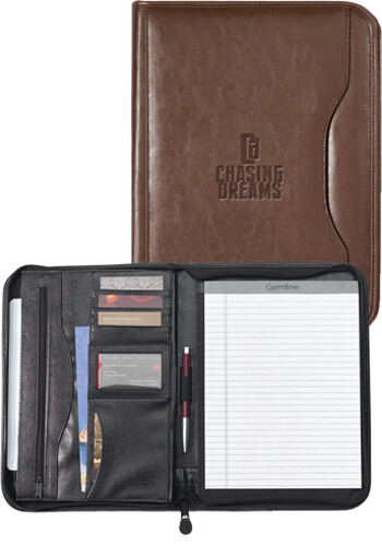 Personalized Deluxe Executive Vintage Leather Padfolio