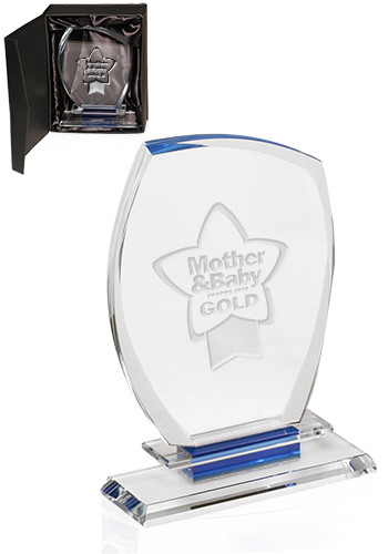 Promotional Blue Accent Glass Awards