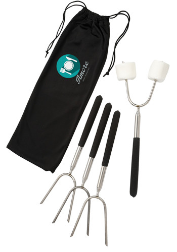 Promotional Extendable 34 Inch Roasting Sticks with Carrying Case