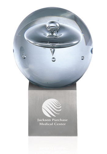 Personalized Jaffa Medium Extraterrestrial Art Glass Awards