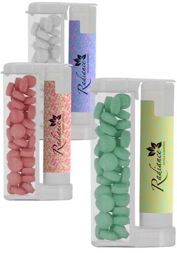 Personalized Flip-Top Duo of Sugar Free Mints and Lip Balm