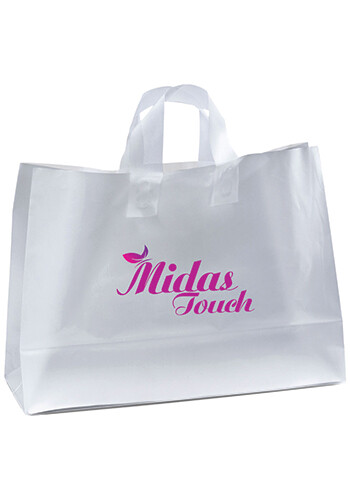 Personalized Frosted Shopping Plastic Bags