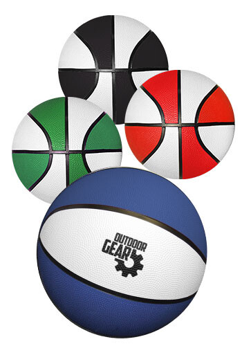 Personalized Full Size Rubber Basketball Colors