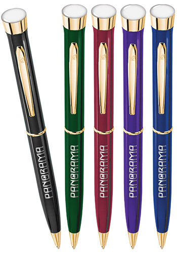 Promotional Colour Garland® High Gloss Pens with Gold Accents