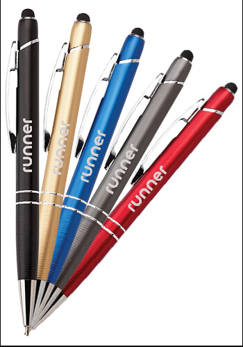 Personalized Glacio Ballpoint Pen with Stylus