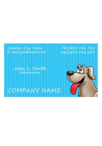 Grey Dog Business Card Magnets | MBBC15330
