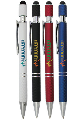 Customized Halcyon® Executive Metal Spin Top Pen with Stylus