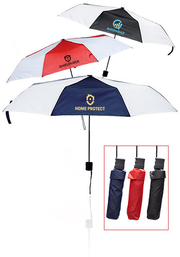Customized Striped Manual Folding Umbrellas