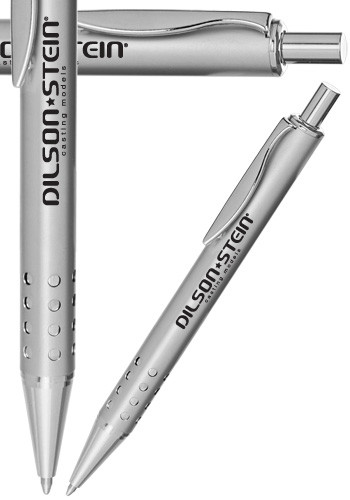 Custom Printed 24 Hole Silver Metal Executive Ballpoint Pen