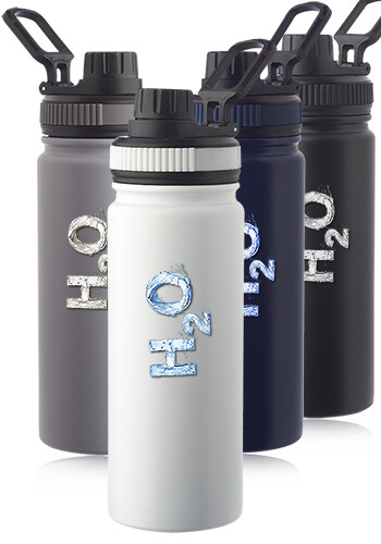 Custom Houston 23 oz. Stainless Steel Water Bottle with Carrying Handle
