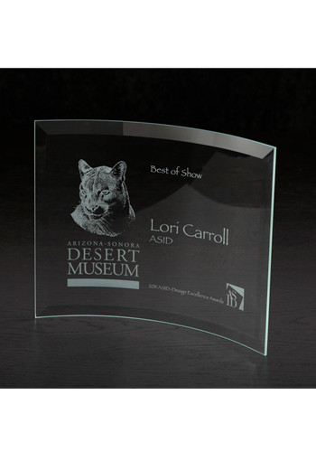 Promotional Icon Crescent Large Glass Awards
