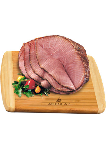 Promotional Eco-Friendly Bamboo Cutting Boards with Spiral-Sliced Half Ham