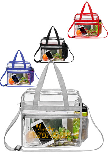 Customized Large Clear Travel Shopping Tote Bag