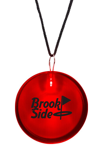 Promotional Lighted Red Badges with J-Hook
