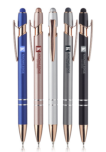 Promotional Majesty Stylus Pen with Rose Gold Trim
