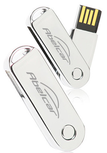 Wholesale Metallic Swivel 8GB USB Flash Drives
