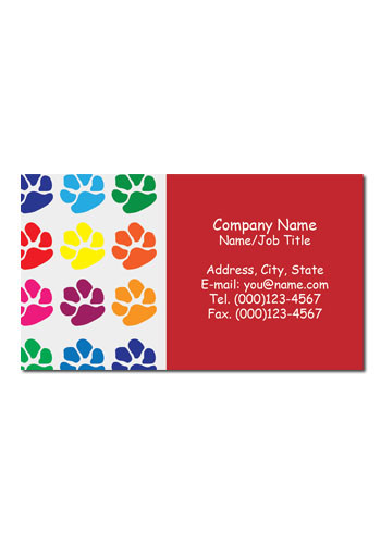 Paw Print Business Card Magnets | MBBC15412