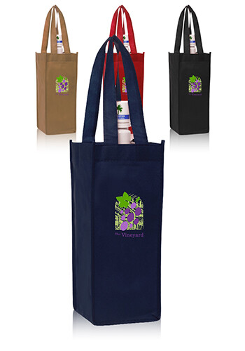 Customized Non-Woven Vineyard One Bottle Wine Bags