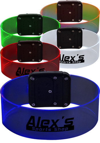 Bulk Pad Print LED Magnetic Bracelets