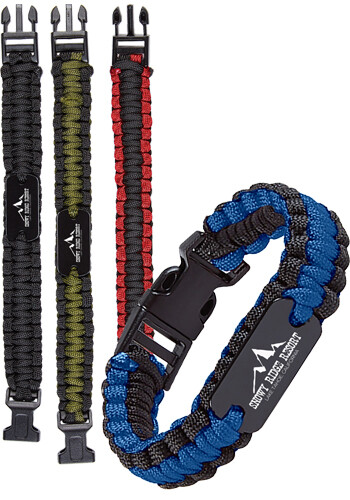 Personalized Paracord Bracelet with Metal Plate