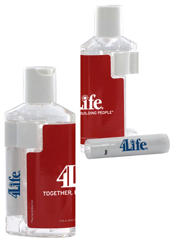 Customized Clear Gel Sanitizer and SPF 15 Lip Balm Gift Sets