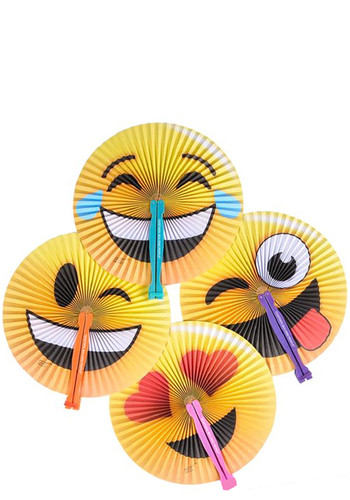 Promotional Emoji Plastic Folding Fans