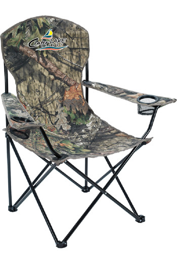 Custom Mossy Oak Polyester-Steel Captain's Chair