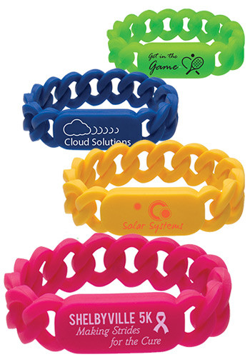 Personalized Silicone Link Wristbands