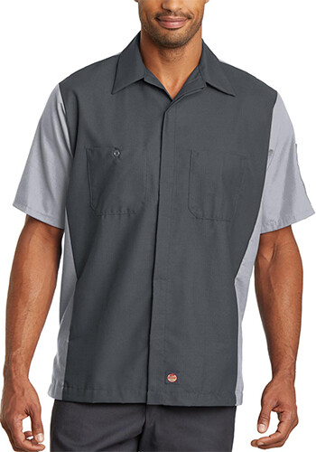 Custom Red Kap Short Sleeve Ripstop Crew Shirt |SY20 - DiscountMugs
