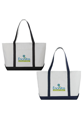 Cotton Zippered Boat Tote Bags