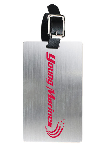 Promotional Brushed Aluminum Slip-In Pocket Luggage Tags