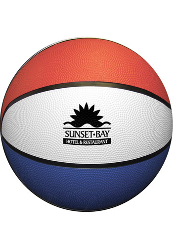 Personalized Red White Blue Rubber Basketballs