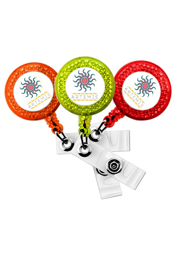 Wholesale Reflective Badge Reels with Belt Clip