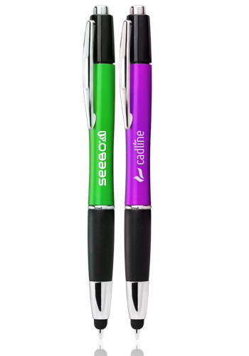 Retractable Stylus Pens with Rubber Grip
