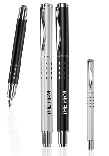 Promotional Swerve Clip Metal Rollerball Pens