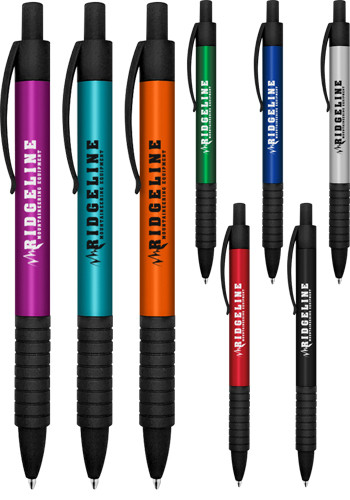 Customized RETRAX Smooth Grip Metallic Retractable Ball Pens