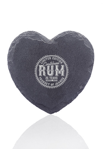 Rosetta Heart Shaped Slate Coasters | CC07