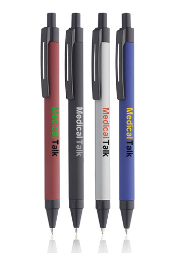 Rubber Coated Retractable Metal Pens | MP278