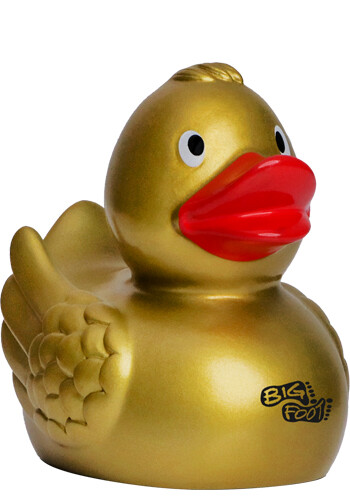Personalized Rubber Duck with Gold Wings