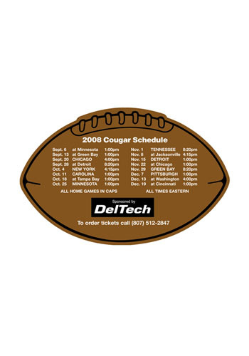 Schedule Football 6.38in x 4.25in Magnets