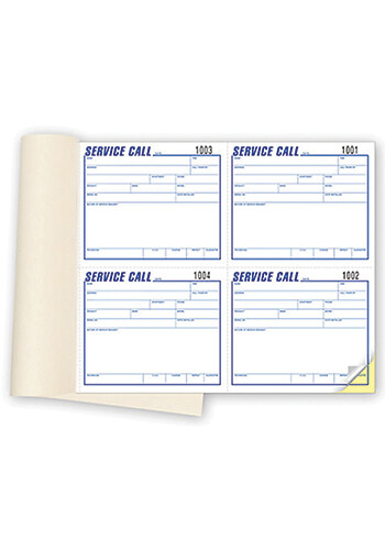 Customized Service Call Book