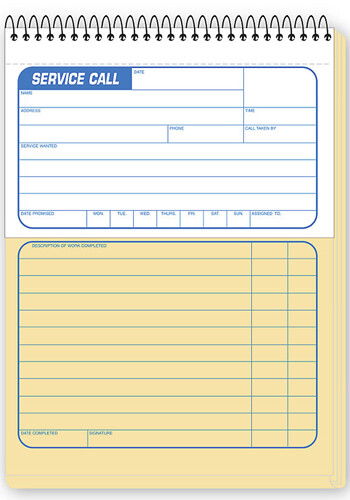 Customized Service Order Book