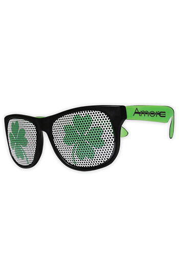 Shamrock Neon Green Billboard Plastic Sunglasses