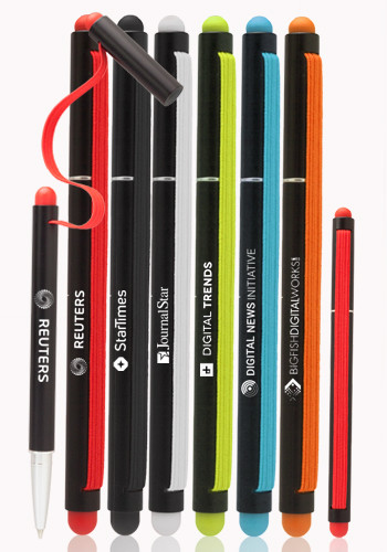 Snap Cap Plastic Stylus Pens