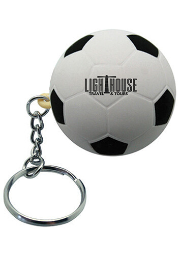 Personalized Soccer Ball Stress Ball Keyrings