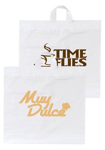 Personalized Soft-Handled Plastic Shopping Bags